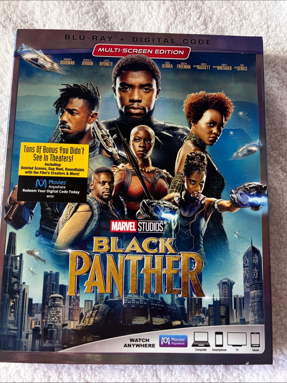 Marvel Studios Black Panther Blu-ray + Digital Code - sealed with slip cover
